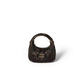 Miu Miu Wander Matelass&eacute; Nappa Leather Bag, Woman, Coffee