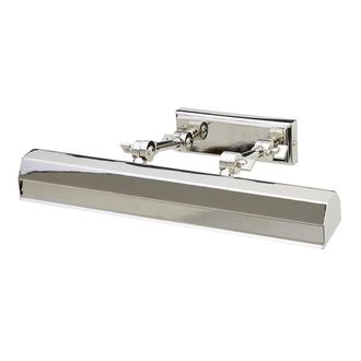 Netlighting Chawton 2 Light Medium Picture Wall Light Polished Nickel E14 in Grey