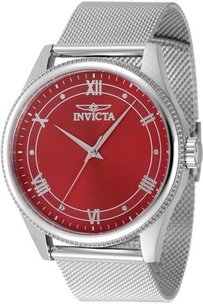 Invicta Celestial 48484 Heren Horloge - Quartz Uurwerk - Roestvrij Staal met rode Wijzerplaat - 43mm