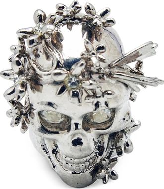 Alexander McQueen Anello con teschio - Argento