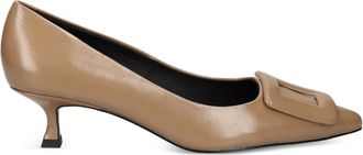 Bibi Lou 45mm Billi buckle pumps - women - Leather/Rubber/Calf Leather - 39 - Neutrals