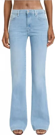 7 For All Mankind Womens Tailorless Dojo Jean In Indigo Bloom