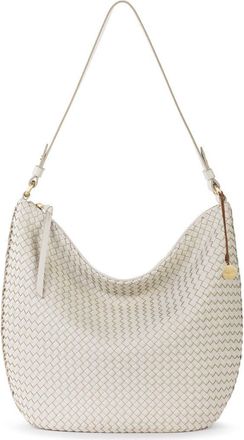 The Sak Sequoia Hobo Leather Bag in Stone Woven at Nordstrom