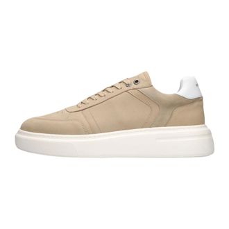 Goosecraft Schoenen, Heren, Beige, 41 EU, Su&egrave;de, Beige Tufted 21 Sneakers met Plateauzool
