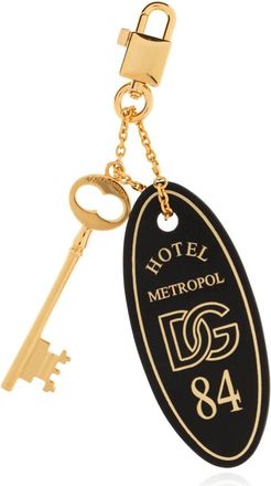 Dolce & Gabbana Kalfsleren Kwast Sleutelhanger - Dames - Sleutelhangers & Tashangers - Geel - ONE Size - Leer - Accessoires