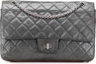 Chanel Pre-owned Womens Reissue 255 Flap Bag Leather - Grey - One Size