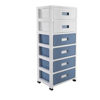 OEM Organizador De Almacenamiento, Dise&ntilde;o De 6 Niveles, Construcci&oacute;n De Pl&aacute;stico Resistente, Azul