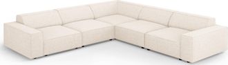 BLOOMINGLOFT Grosses 6-Sitzer Design Ecksofa Jodie - Chenille