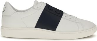 Valentino Garavani Navy Blue Leather Sneakers