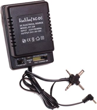 OEM Transformateur D Alimentation - 1 5 V A 12 V - 500 Ma - 220 V Ac - 7 Tensions Reglables - 5 Embases - 1 Piece