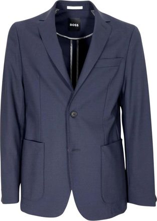 HUGO BOSS Slim Fit Jacket P-Hanry-232 - Heren - Blazers - Blauw - 3XL - Wol - Jassen