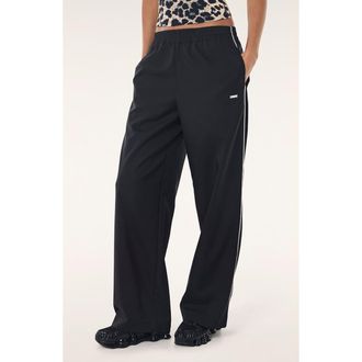 P.E Nation Paradiso Wide Leg Performance Pants in Black at Nordstrom, Size X-Large