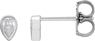 Diamond2Deal 14K Gold 1/5ct Lab-Grown Diamond Stud Earrings Clarity SI, Color G-H