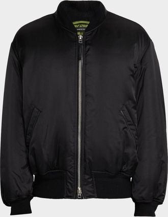 Tom Ford Mens Silk Satin Bomber Jacket