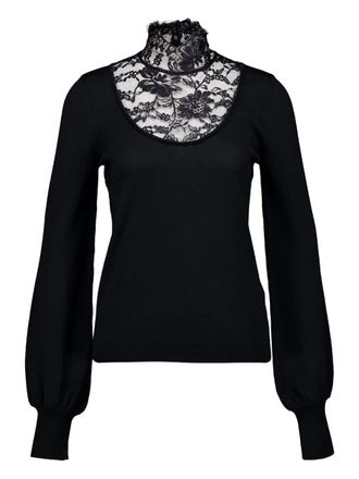 Valentino Garavani crew-neck sweater - women - Virgin Wool - M - Black