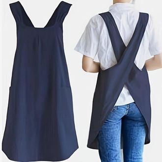 OEM Elegante Grembiule Da Donna In Stile Retr&ograve; - Spalline Regolabili, Non Necessita Di Lacci, Comodo E Alla Moda, Adatto Per Cucinare In Casa, In Cucina O