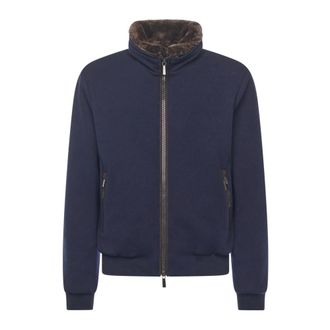 Moorer Blauwe Winterjas Bellati-Mrw - Heren - Winterjassen - Blauw - XL - Wol - Jassen