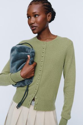 Maeve 100% Cashmere Crew-Neck Cardigan