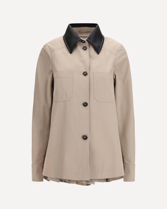 Sportmax Cotton gabardine Shirt with pleated back Female 38