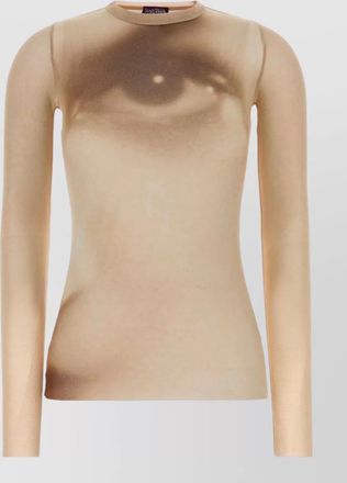 Jean Paul Gaultier printed tulle top