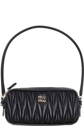 Miu Miu Black Matelasse Shoulder Bag