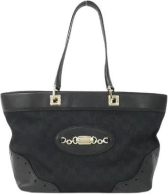 Gucci Pre-owned Tote Bags, female, Black, Size: ONE SIZE Pre-owned Vintage Tote Bag