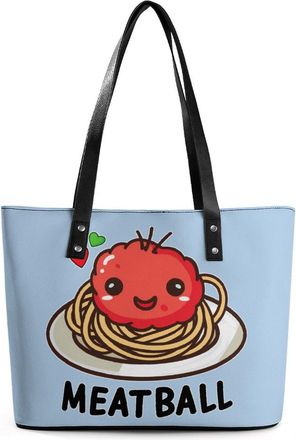 Generic Meatball Cute Italian Spaghetti Tote Bags for Women Cute Shoulder Purses Handbags