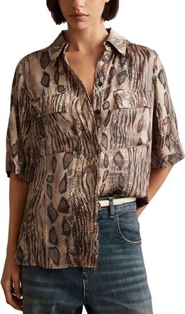 Reiss Maya Short Sleeve Printed Shirt