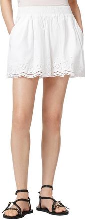 AllSaints Marie Cotton Eyelet Shorts in Optic White at Nordstrom, Size 12
