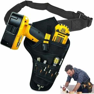 OEM Bolsa De Herramientas Con Cintur&oacute;n, Bolsa Portaherramientas Para Taladro El&eacute;ctrico, Estuche Con Funda Para Herramientas Con Cintur&oacute;n Ajustable Para El
