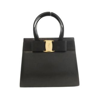 Ferragamo Pre-owned Handbags, female, Black, Size: ONE SIZE Pre-owned Calf Handbag