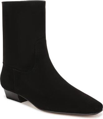 Favorite Daughter Addison Croc Embossed Bootie in Black at Nordstrom, Size 5.5