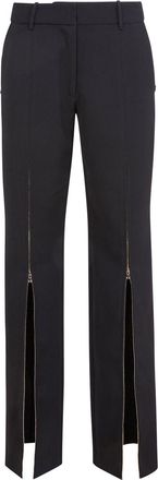 Fleur du Mal zip-up split trousers - Black
