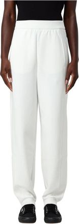 Emporio Armani Stijlvolle broekencollectie voor mannen - Dames - Sweatpants - Wit - XS - Katoen - Broeken