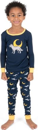 Leveret Kids Two-Piece Cotton Printed Matching Family Pajamas, Animal Friends in Wolf at Nordstrom, Size 10