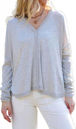 C.T. Plage Button Front Cardigan In Grey