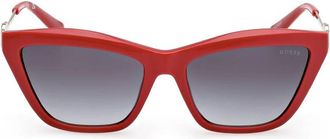 Guess Smoke Gradient Rectangular Ladies Sunglasses GU00199 66B 56