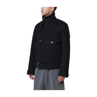 Dries Van Noten Jassen, Heren, Zwart, M, Wol, Dries Van Noten Coats