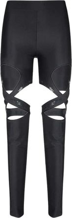 Barrow Uitgesneden technische stof leggings - Dames - Leggings - Zwart - L - Broeken