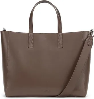 Calpak Haven Faux Leather 16-Inch Laptop Tote in Espresso at Nordstrom