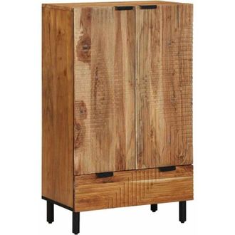 vidaXL Highboard Marrone 60 x 33 x 100 cm Legno massello di acacia - Vidaxl