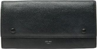 Celine Pre-owned Wallets, female, Black, Size: ONE SIZE Pre-owned Leather Wallet