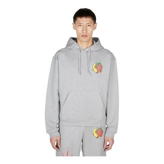 Sky High Farm Hoodies, male, Gray, Size: M Printed Hooded Sweatshirt