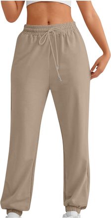 Generic Ladies Trousers Gym Clothes for Women Plain Baggy Fleece Cinch Bottom Straight Leg Jogger Size 18 Flared Joggers Women Ladies Joggers Size 18 Adjustab