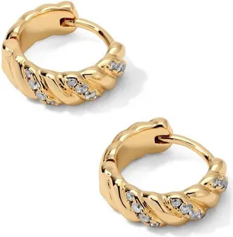 Miranda Frye Dahlia Huggie Hoop Earrings in Gold at Nordstrom