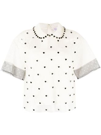Red Valentino Blusa con cristalli - Toni neutri