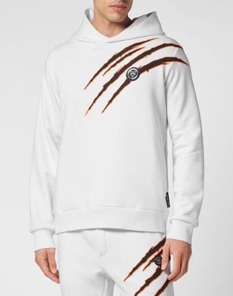Plein Sport Hoodie Sweatshirt Scratch Men in White at Nordstrom, Size Xxx-Large