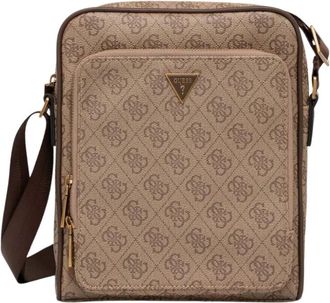Guess Milano - Heren - Schoudertassen - Bruin - ONE Size - Leer - Tassen