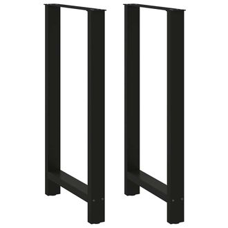 vidaXL Vidaxl Gambe Per Tavolo Da Bar Nere 2 Pz 60x(110-111) Cm In