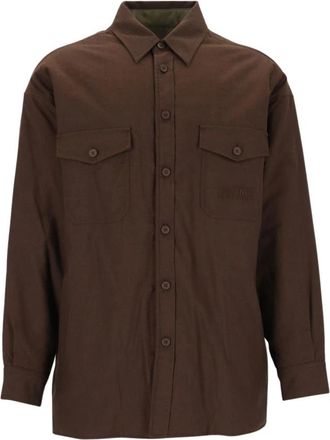 Maison Margiela Omkeerbaar Gewatteerd Shirt - Heren - Casual Overhemden - Bruin - M - Wol - Overhemden